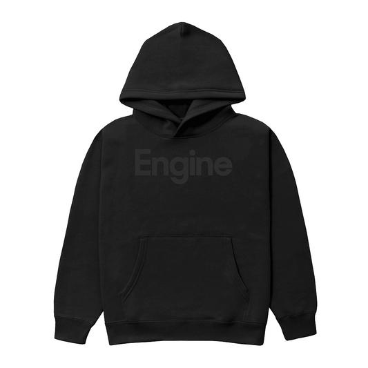 Black on Black Engine Lightweight Hoodie