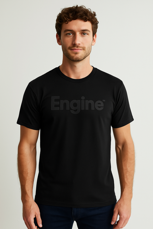 Engine Logo Black on Black shirt