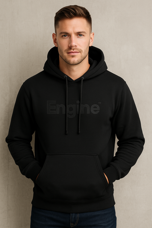 Black on Black Engine Hoodie