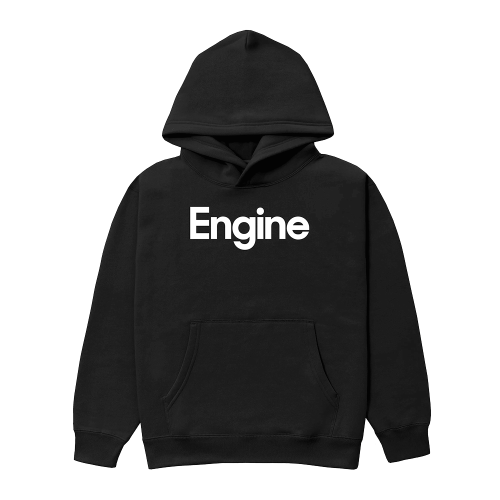 Unisex Black White logo Lightweight Hoodie